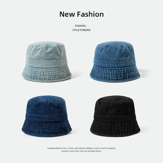 Mũ xô Denim Nam nữ Nón bucket bò Phong cách retro Cổ điển Vintage Hàn Quốc Mũ hiphop cá tính Thời trang