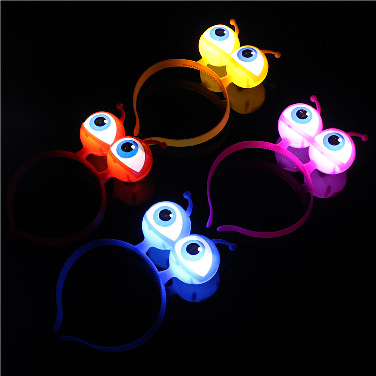 Băng Đô Cài Tóc Hình Đôi Mắt Có Đèn LED Phát Sáng đồ chơi ánh sáng lightstick