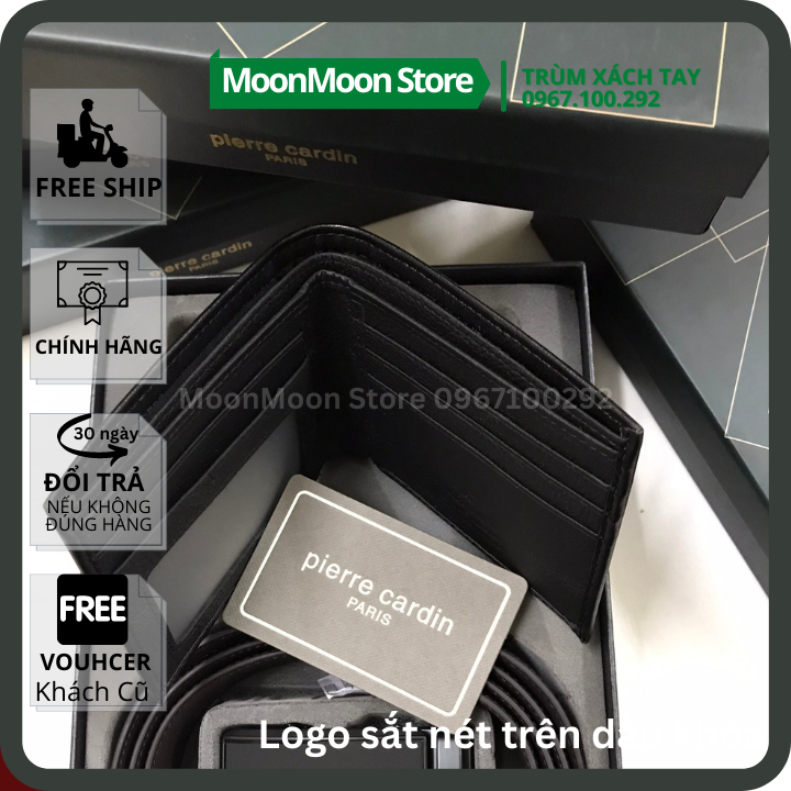 ♥️100% AUTH♥️ COMBO Set Bóp/Ví Da Thắt Lưng Nam PIERRE CARDIN Nguyên Bộ Săn SALE Malaysia PCS2