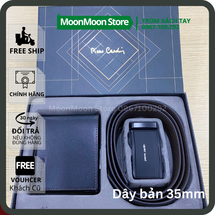 ♥️100% AUTH♥️ COMBO Set Bóp/Ví Da Thắt Lưng Nam PIERRE CARDIN Nguyên Bộ Săn SALE Malaysia PCS2