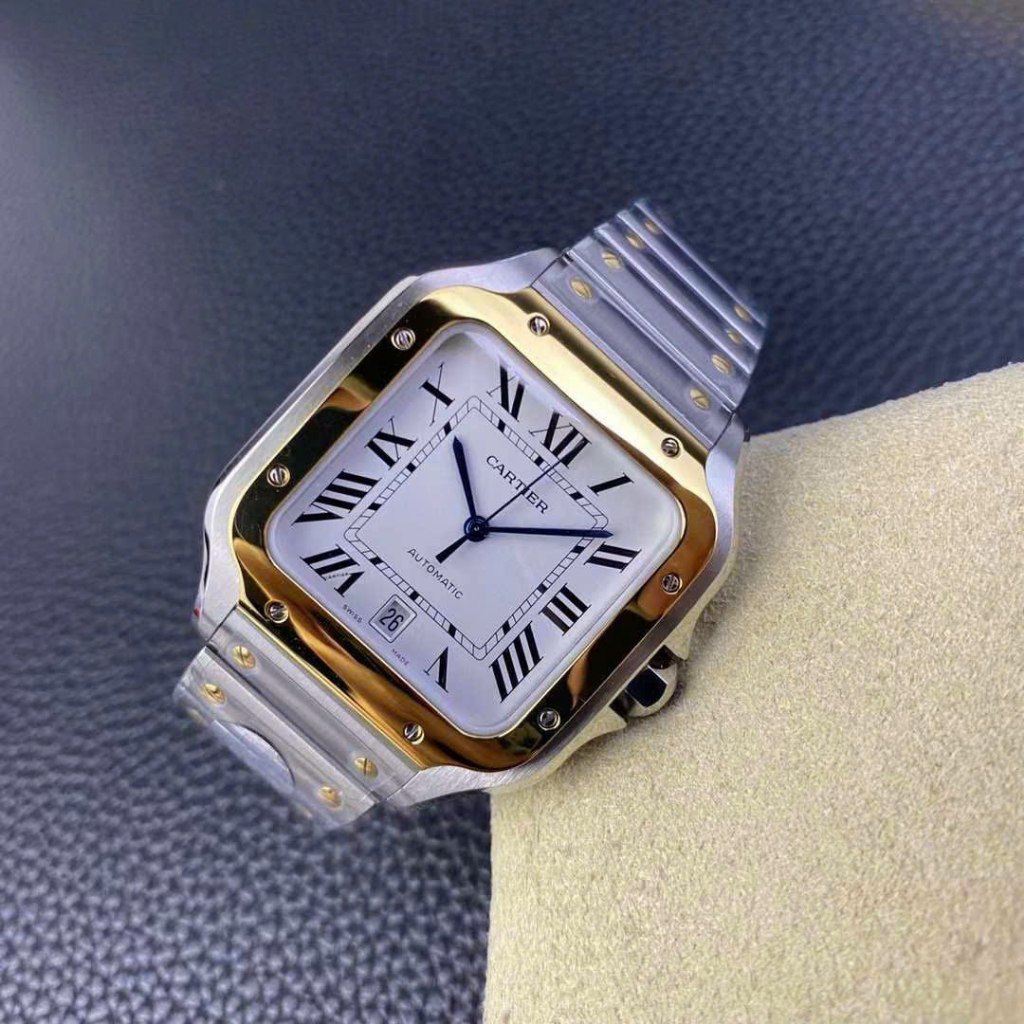 Đồng hồ nam Cartier SanTos DEMI khung thép 316 không gỉ- automatic- máy nhật - CHỐNG NƯỚC- BẢO HÀNH 24 tháng