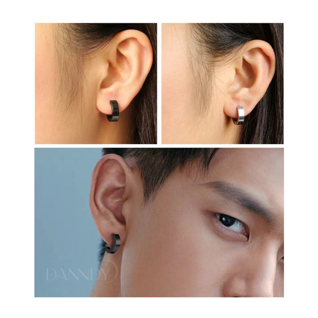 Khuyên Tai Cá Tính. Hoa Tai Nam Đủ Size. Khuyên Tai Nam Thép Titan. Bông Tai Tròn Trơn | Dandy