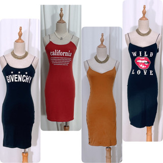 Nhiều mẫu Váy đầm body 2 dây thun gân sexy