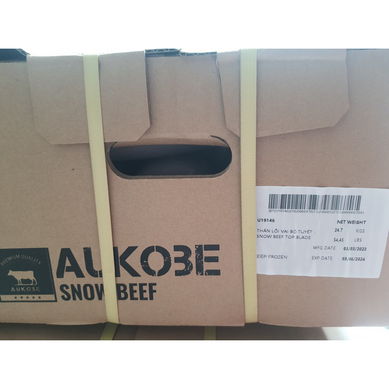 Thịt bò Aukobe miếng steak khay 500gr