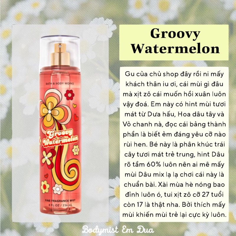 Xịt Thơm Toàn Thân - GROOVY WATERMELON