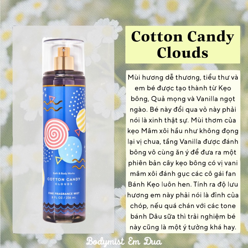 Xịt Thơm Toàn Thân - COTTON CANDY CLOUDS