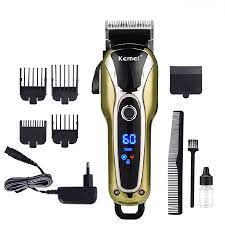 Tông Đơ Cắt Tóc Kemei KM-1990 Chuyên Nghiệp Có Mức Điều Chỉnh Tốc Độ-Màn Hình LCD-Hiện Phần Trăm Pin Rõ Nét
