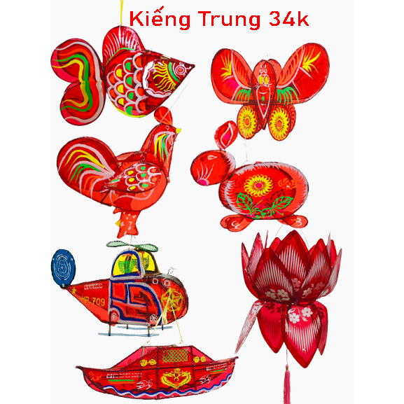 Lồng Đèn Trung Thu Truyền Thống Kiếng Tre Cá