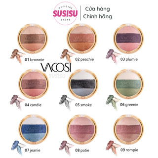 Phấn mắt nhũ 3 màu vacosi trio eyeshadow