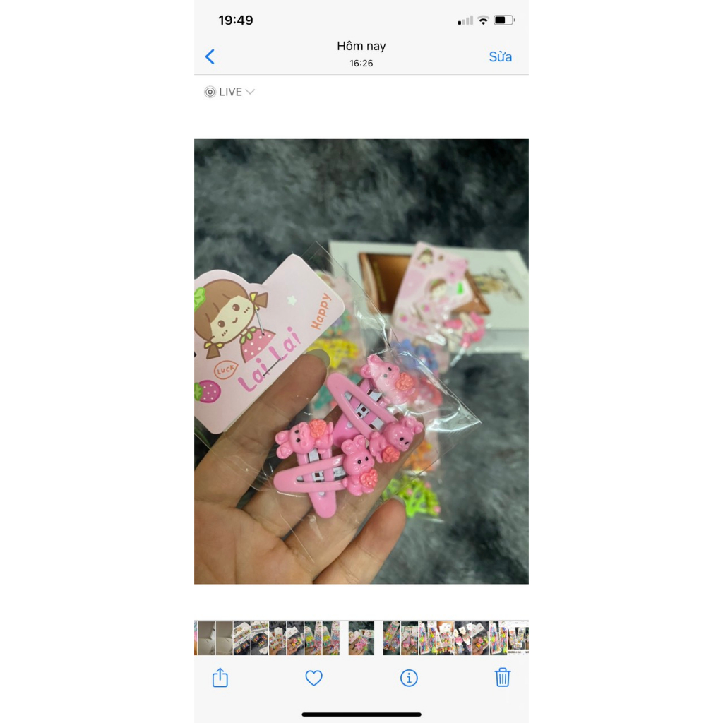 Kẹp tóc hình thỏ, set 4 chiếc