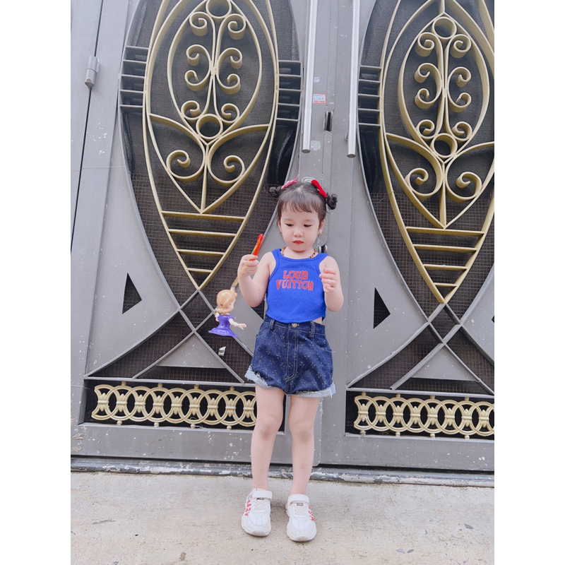 Set Áo Thun Quần Jean Xinh Bé Gái 2 Màu