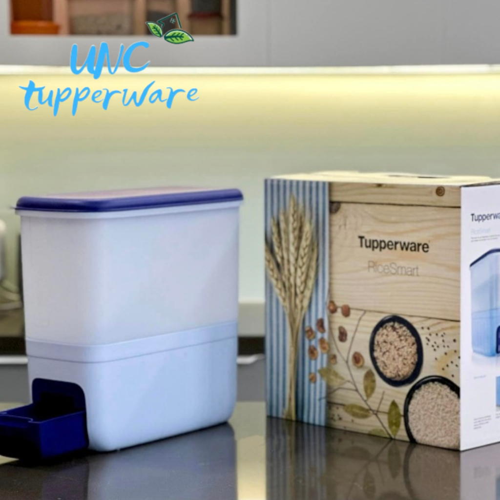 Thùng gạo Tupperware Rice Smart Tokyo Blue 10kg