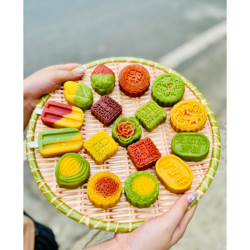 1 Kg bánh trung thu mi ni Đài Loan nhân chay siêu ngon mix vị ngẫu nhiên