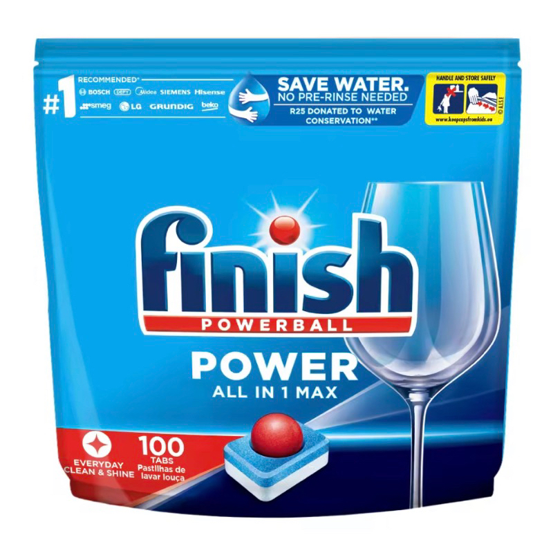 Viên rửa chén Finish All in one max 100 viên- 10 Chức năng