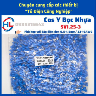 [1000 Chiếc] Đầu cos chữ y sv1.25-3, cos chẻ, cosy, sv1.25-3, cos càng cua, cos y trần