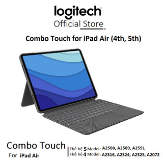 Bao da bàn phím Logitech Combo Touch cho iPad Air (4th, 5th) - Chính hãng