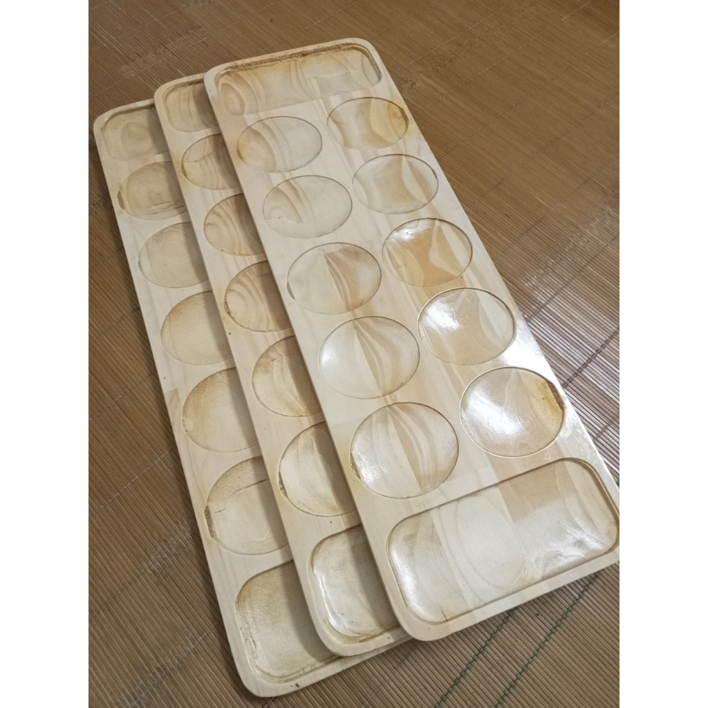 Bộ cờ ô ăn quan bằng gỗ thông và đá suối tự nhiên!