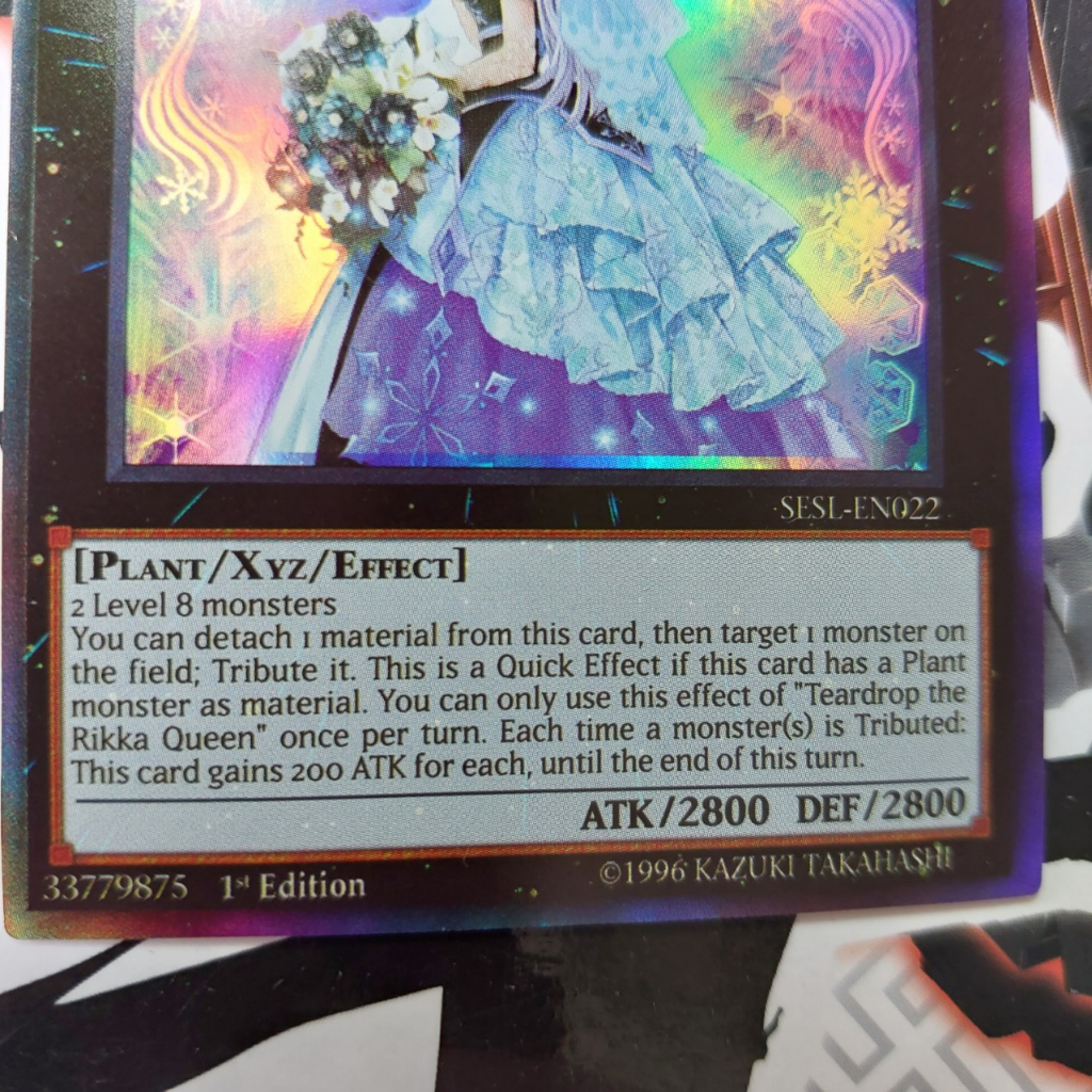 Thẻ TEARDROP THE RIKKA QUEEN 33779875 nữ hoàng băng giá hiệu ứng holo 1458 D13 74