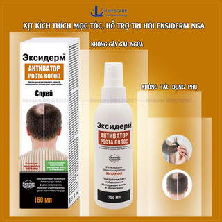 Xịt kích thích mọc tóc, hỗ trợ tri hói Eksiderm Nga, chai 150ml
