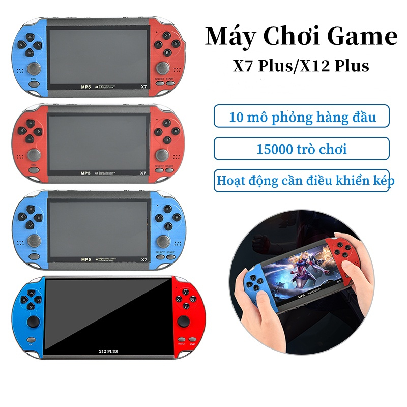 Máy Chơi Game X7, Với 900 Trò Chơi Kinh Điển, Màn Hình 4,3 inch, Nghe Nhạc, Xem Phim, Đọc Sách, Bảo Hành 12 Tháng