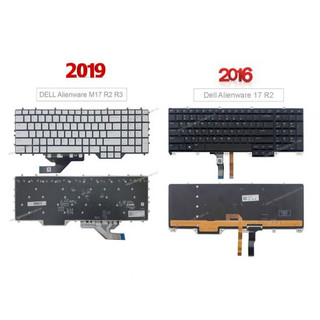 Bàn phím org + dell alienware m17 r2 2019 0c5vv3 us phím trắng chữ đen đèn rgb số & m17 r3 area 51m r2