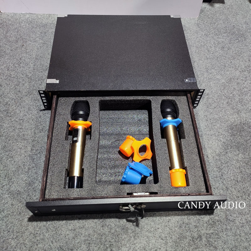 Ngăn Kéo Có Khóa  2U Phù Hợp Với Hộp Hàng Không  Công Trình Thiết Bị Thu Sóng Micro Gỗ