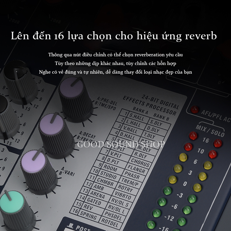 Bàn Mixer SoundcrafteEFX 8, 8 kênh analog, Băng Tần EQ Lọc Âm Thanh