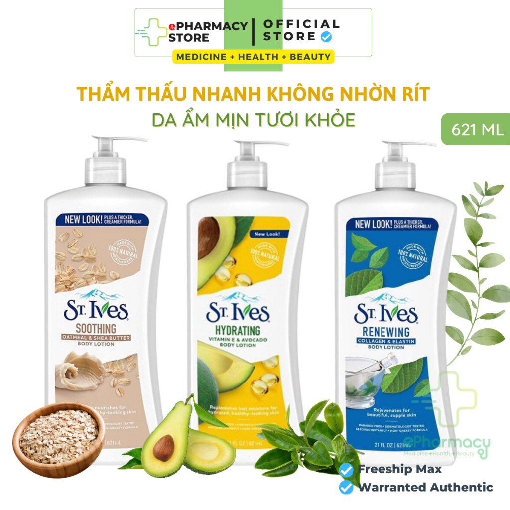 Sữa Dưỡng Thể St.Ives Toàn Thân Body Lotion - St. ives Body Lotion USA 621ml