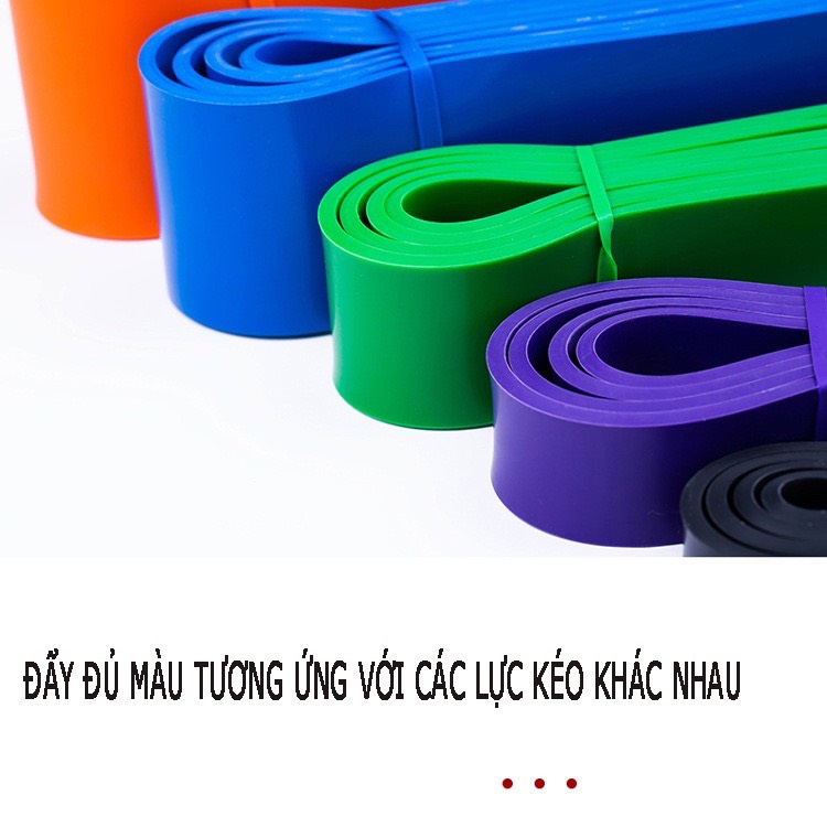 Dây kháng lực tập gym power band đàn hồi cao su tập tay chân mông vai đùi nam nữ - đàn hồi trợ lực kéo xà đơn - dododios