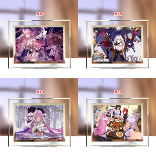 Tranh Kính Để Bàn Honkai Impact 3 (Elysia, Raiden Mei, Yae Sakura)