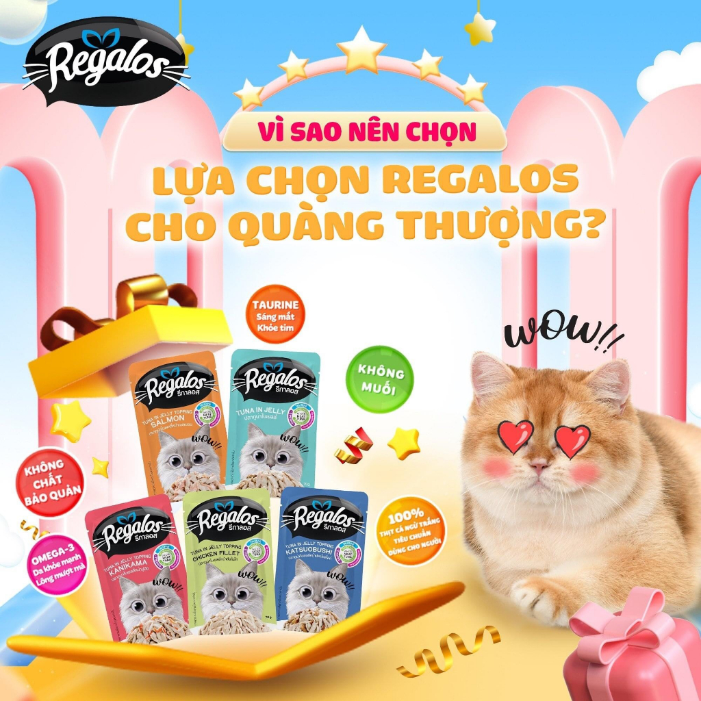 Pate Regalos Cho Mèo Chính Hãng Đủ Vị 70g