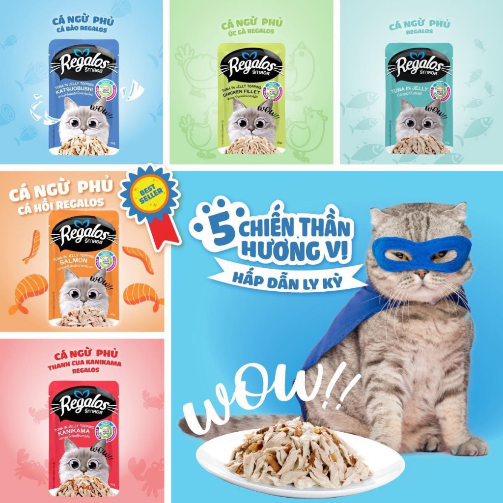 Pate Regalos Cho Mèo Chính Hãng Đủ Vị 70g