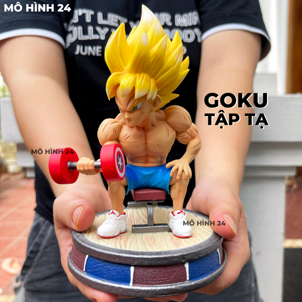 Mô hình GOKU TẬP TẠ figure cơ bắp cb studio x lw studio figure dragonball gym songoku mo hinh cao cap