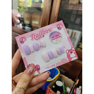nailbox tím mix nhũ