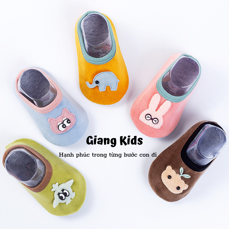 Giày tập đi cho bé mỏng nhẹ tất cho bé sơ sinh đế chống vấp-Giangkids