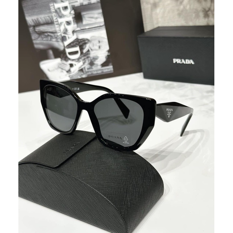 Kính mát mắt xếch Pra.đa gọng oversize,Kính râm mắt mèo tròng UV400 PRA.ĐAA