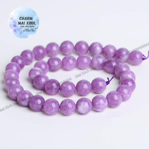 Chuỗi Hạt Đá Màu Tím Vân Sáng - 6mm,8mm,10mm - Xâu Mix Vòng Nam Nữ - Phụ KIện Trang Sức Phong Thủy