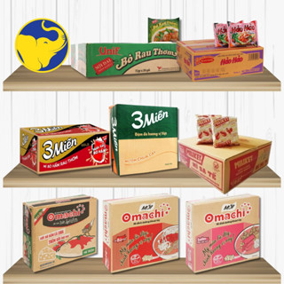 Thùng 30 gói mì Omachi, hảo hảo, 3 miền, gấu đỏ, vị hương, unif bò rau thơm, mì giấy, lẩu thái, đệ nhất, cung đình..