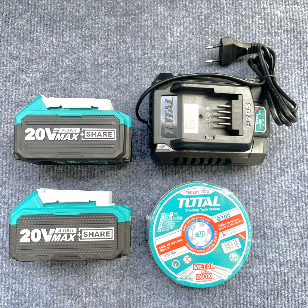 Máy mài, máy cắt cầm tay dùng pin Lithium 20V Total TAGLI2012582 TAGLI201072