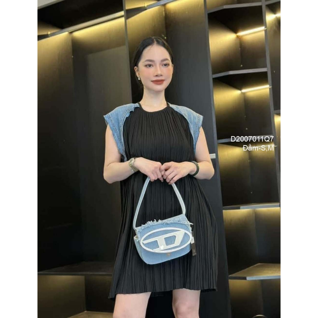 Đầm suông tay phối jean cực xinh