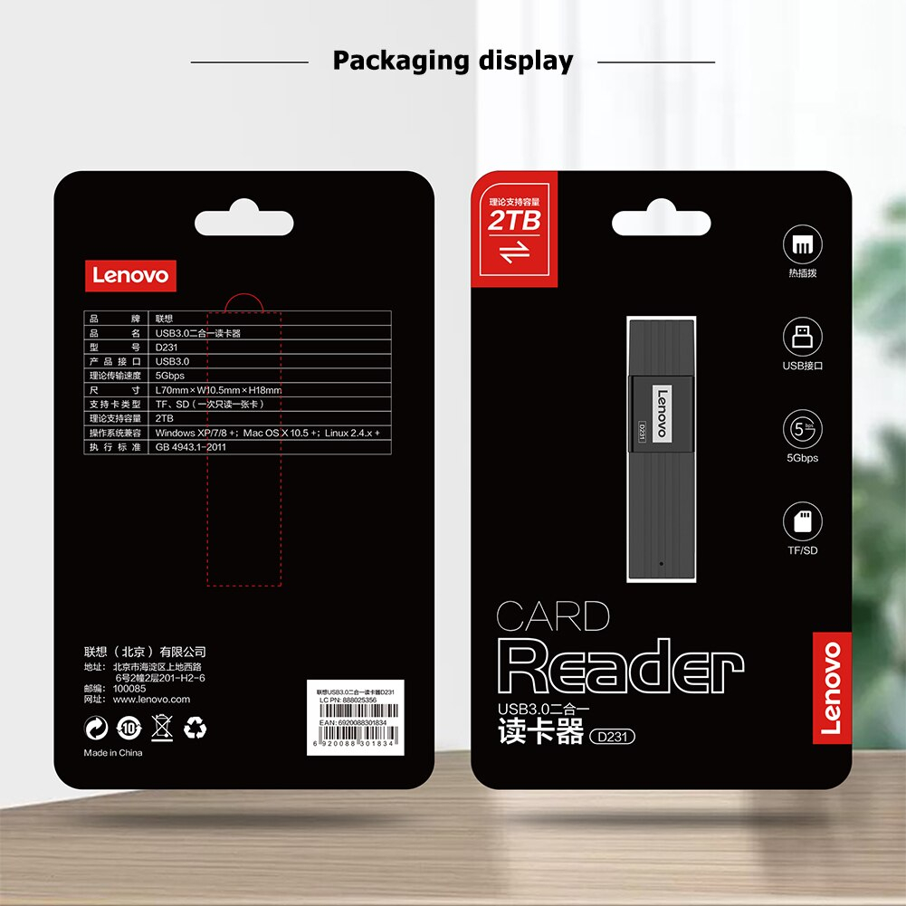 Đầu Đọc Thẻ Nhớ Lenovo D221 / D231 CHUẨN USB 3.0 Gía Rẻ