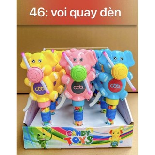 Vỉ voi quay đèn 12c kèm kẹo hinh xe đạp siêu xinh phat sáng