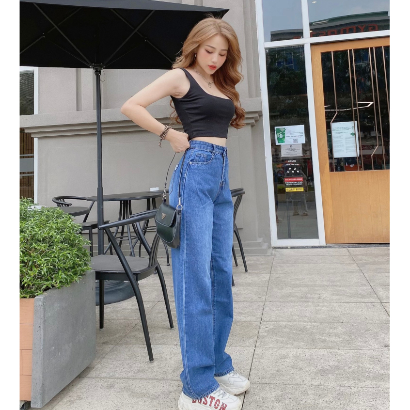 Quần Jean Ống Suông Nữ Lưng Cao Tiqi Jeans B2-1581