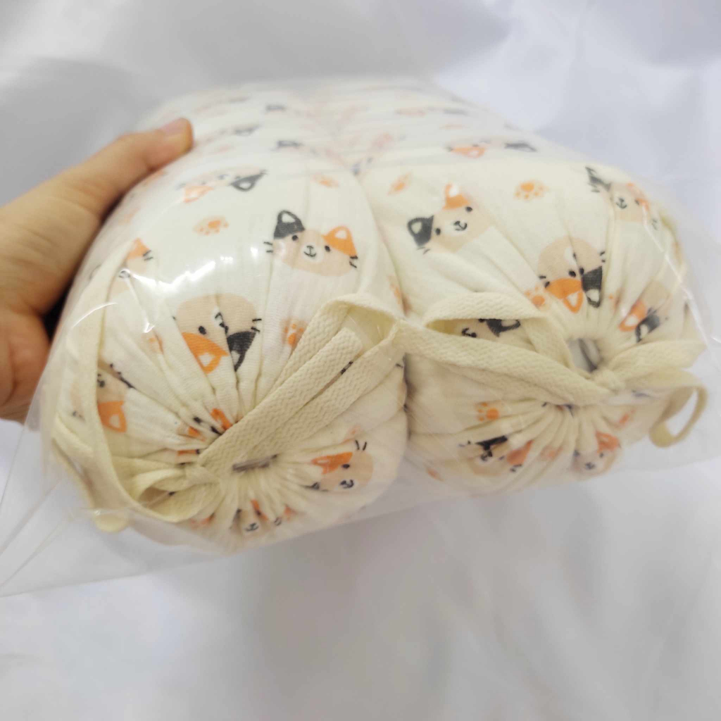 Bộ chặn chống giật mình cho bé vải xô muslin lõi bông hạt cao cấp mèo vàng