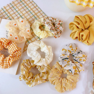 Dây buộc tóc, cột tóc scrunchies hoa nhí