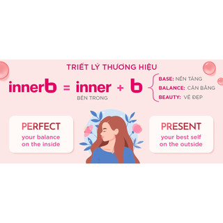 Set 3 cột tóc innerB 3 màu trắng kem hồng