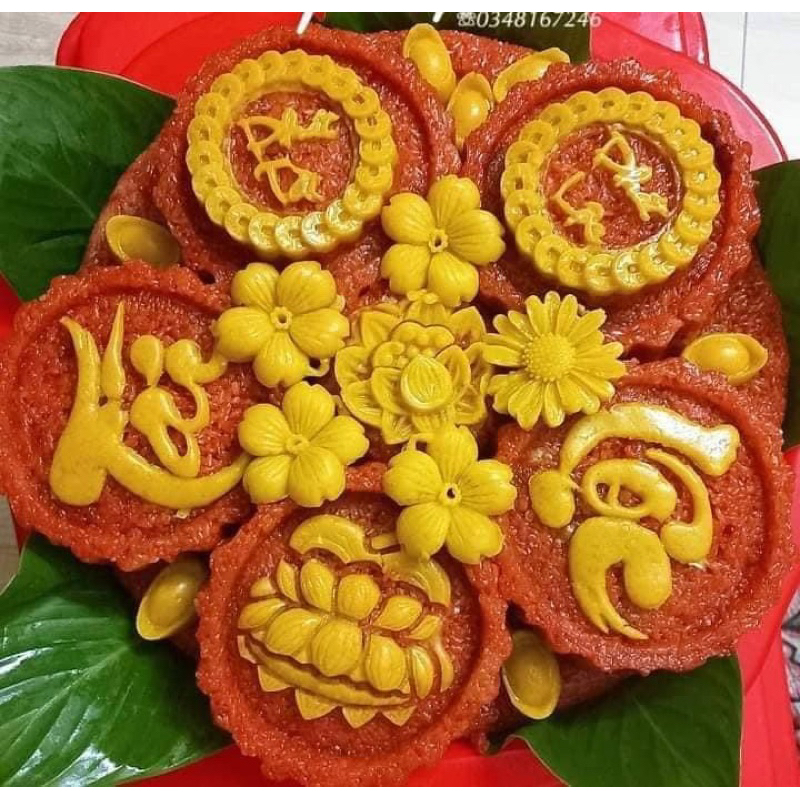 Lá cẩm đỏ sấy lạnh dùng là màu đỏ cam cho xôi, bánh