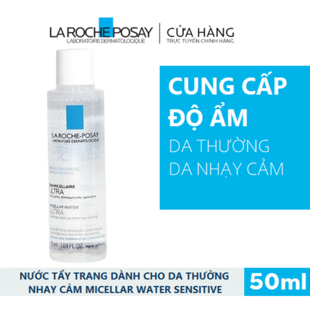 Nước Tẩy Trang La Roche-Posay Dành Cho Da Nhạy Cảm Micellar Water Ultra Sensitive Skin 50ml