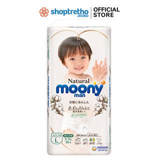 Tã bỉm quần Moony Natural L36