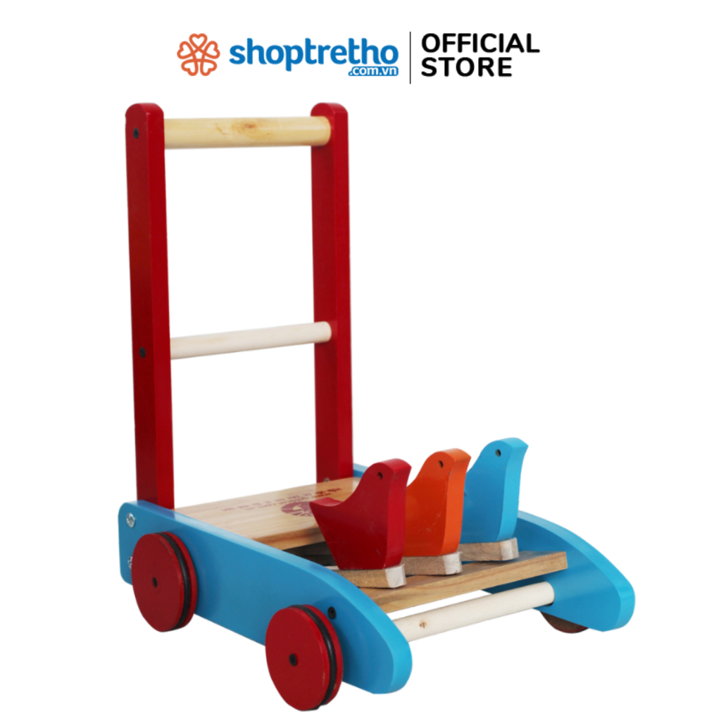 Xe tập đi bằng gỗ (con gà)